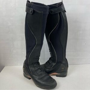 Ariat Quantum Cobalt Tall Riding Boots Black Leather Mesh Women’s 7 Equestrian